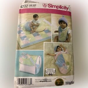 Simplicity 4202 Sewing Pattern Baby Set Shirley Botsford Designs 2006 Uncut